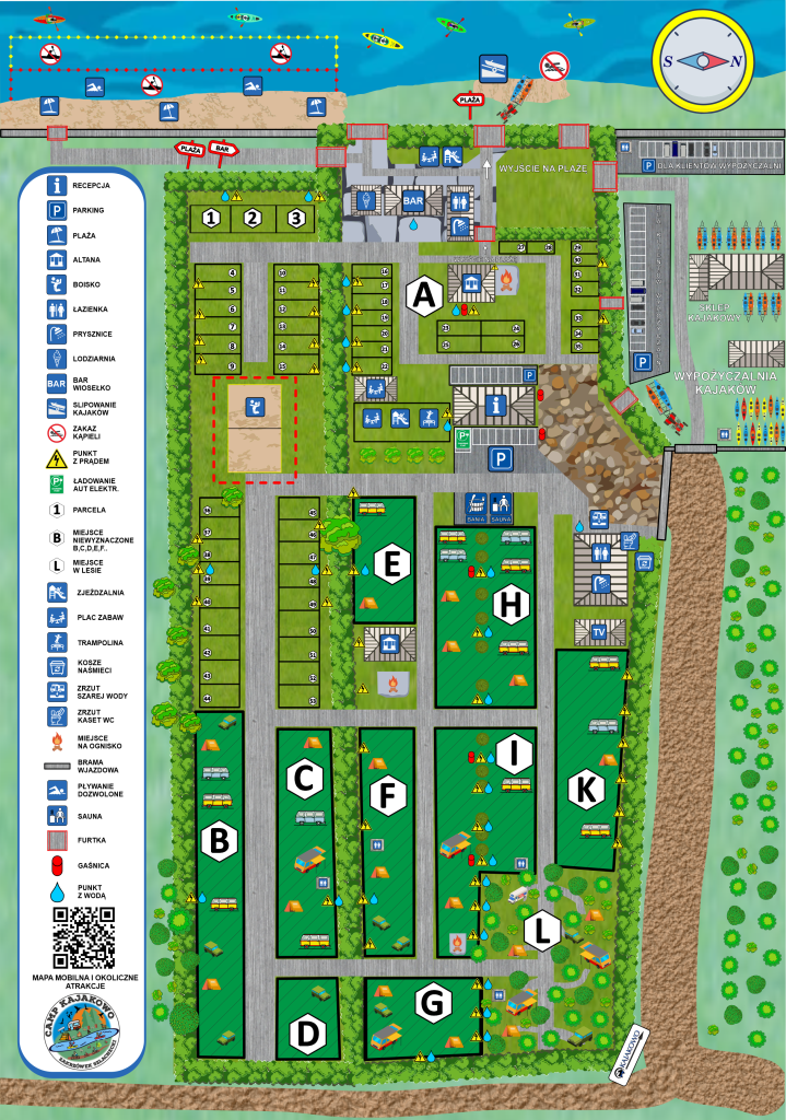 Mapa Campingu CampKAJAKOWO